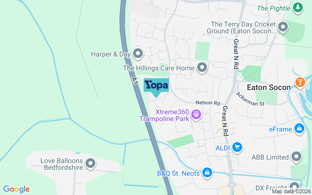 Map showing the location of PE19 8AB