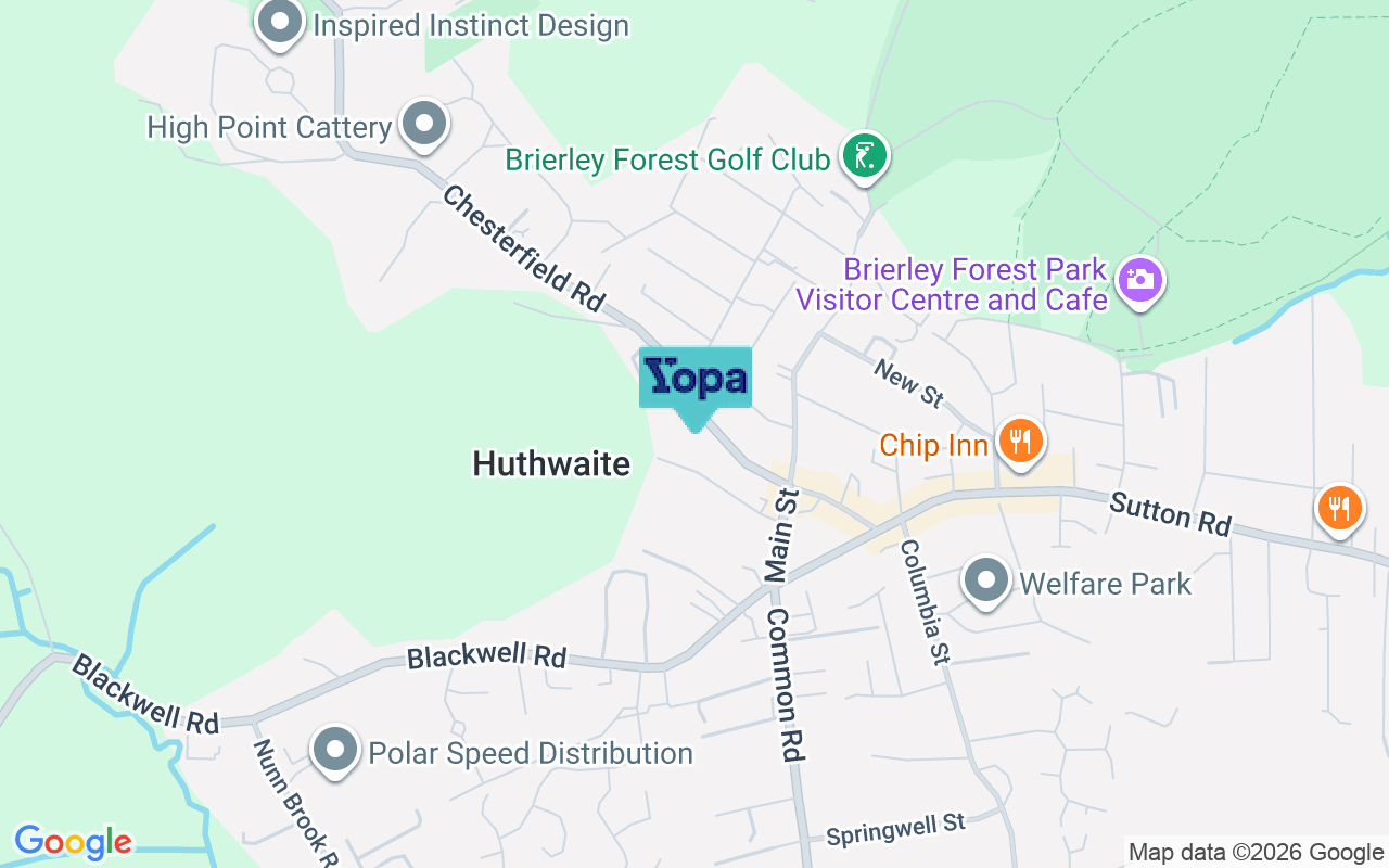 Map showing the location of NG17 2PW