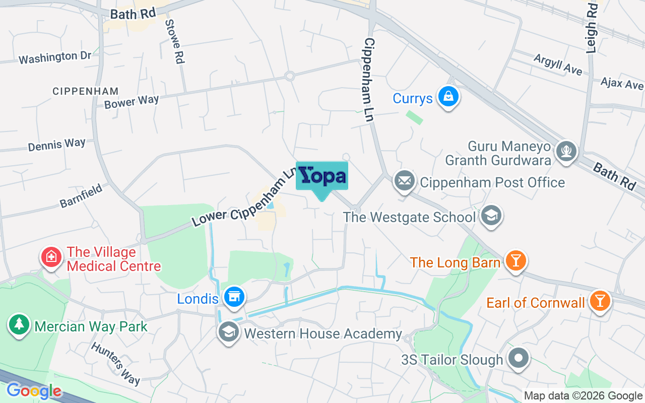 Map showing the location of SL1 5EY
