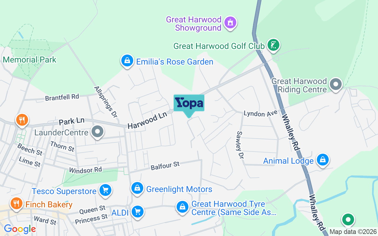 Map showing the location of BB6 7FF