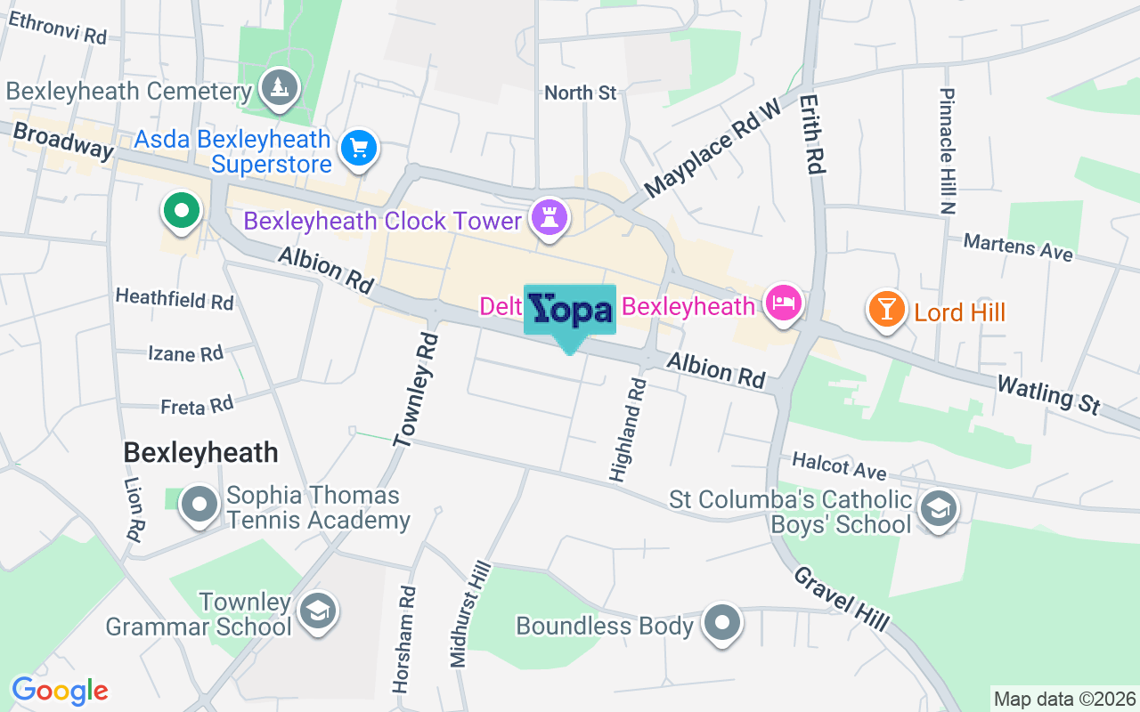 Map showing the location of DA6 7LR