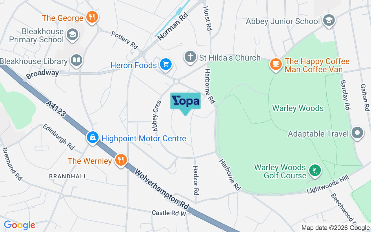 Map showing the location of B68 9JN