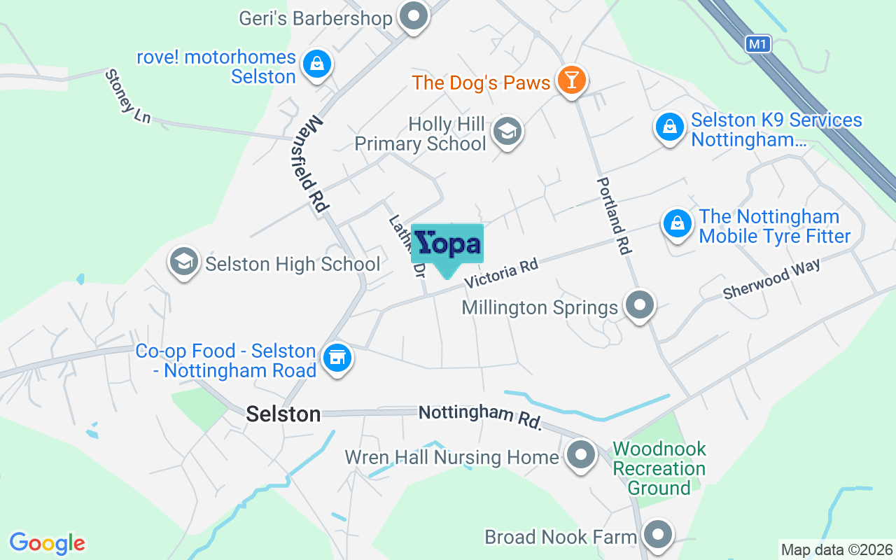 Map showing the location of NG16 6EQ