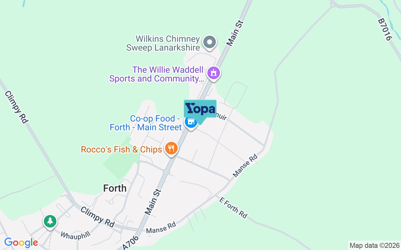 Map showing the location of ML11 8AU