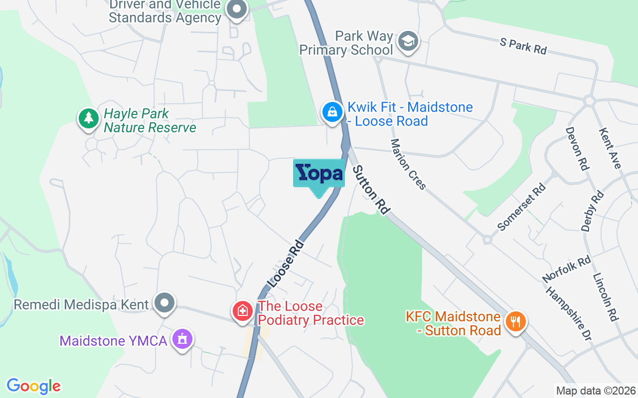 Map showing the location of ME15 9TT