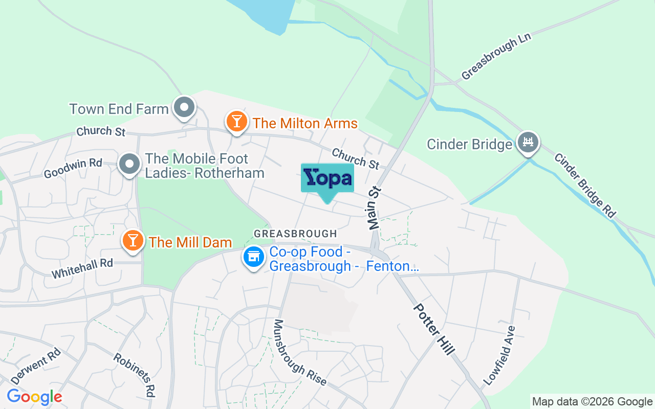 Map showing the location of S61 4ES