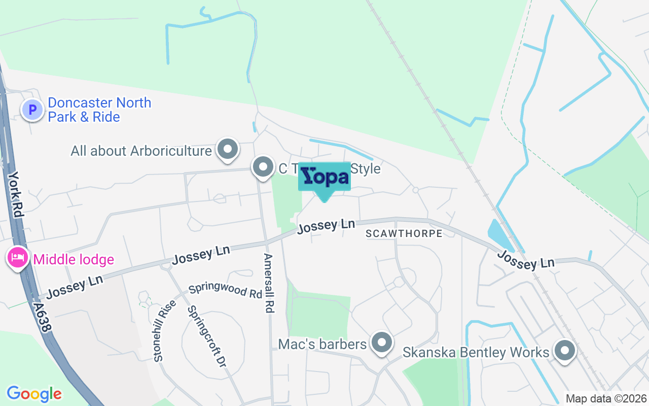 Map showing the location of DN5 9EB