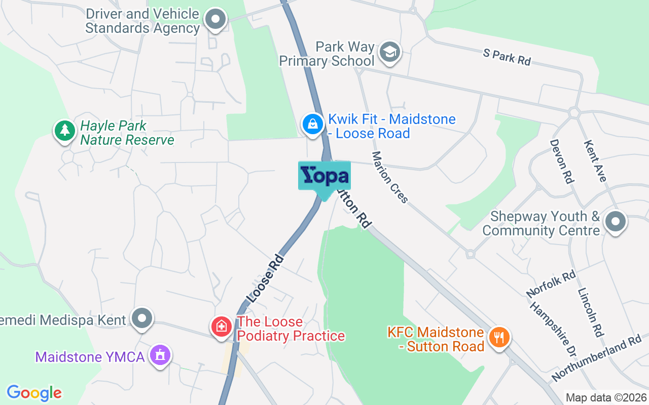 Map showing the location of ME15 9PY