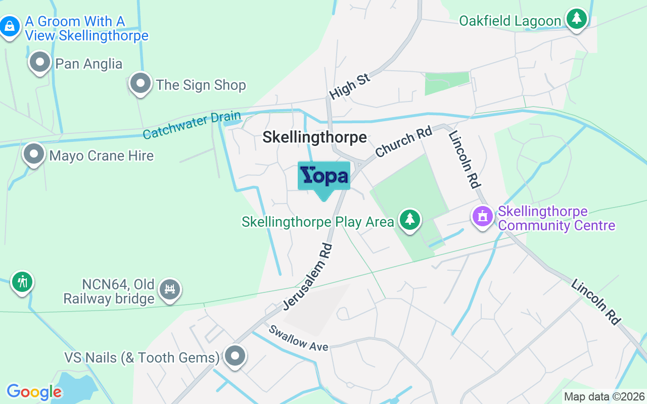Map showing the location of LN6 5TW