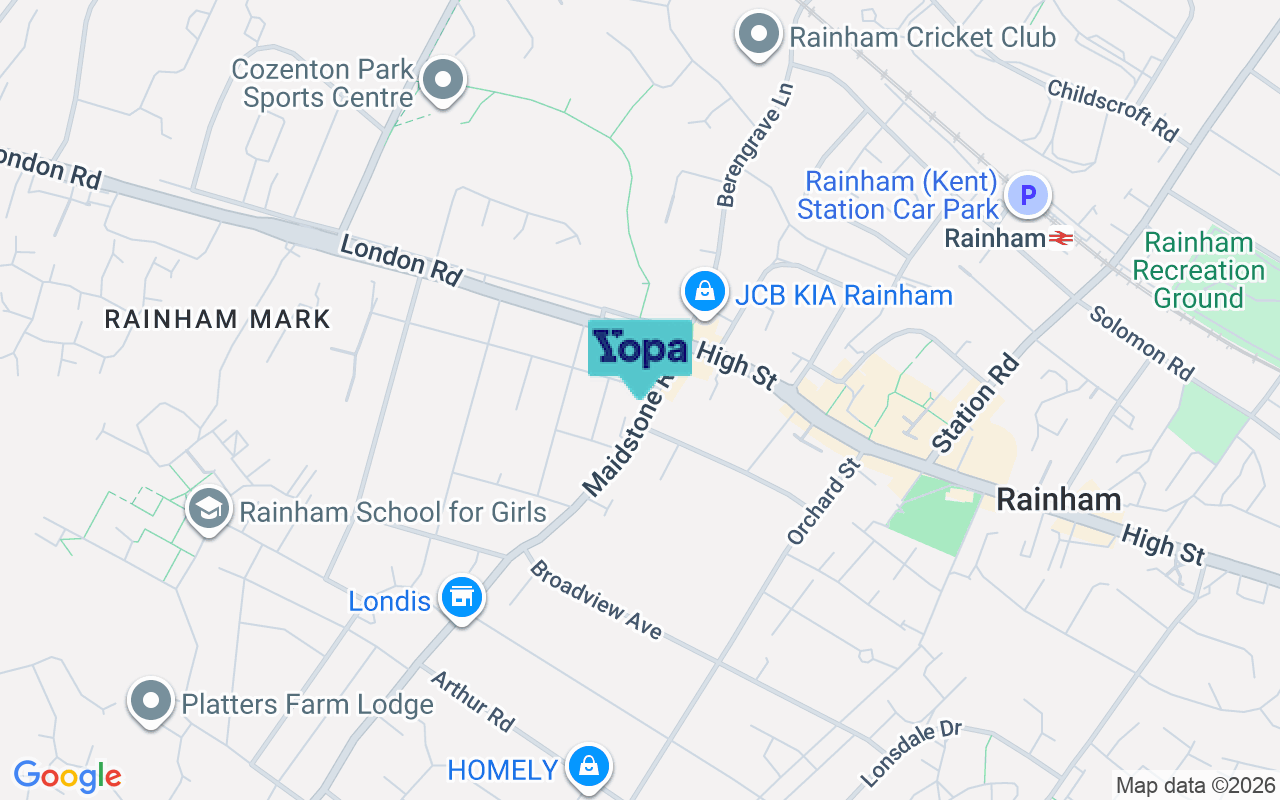 Map showing the location of ME8 0DH