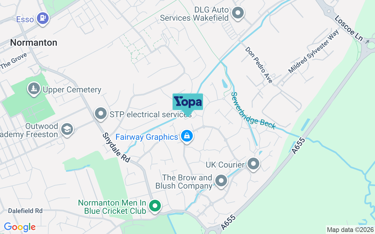 Map showing the location of WF6 1WT