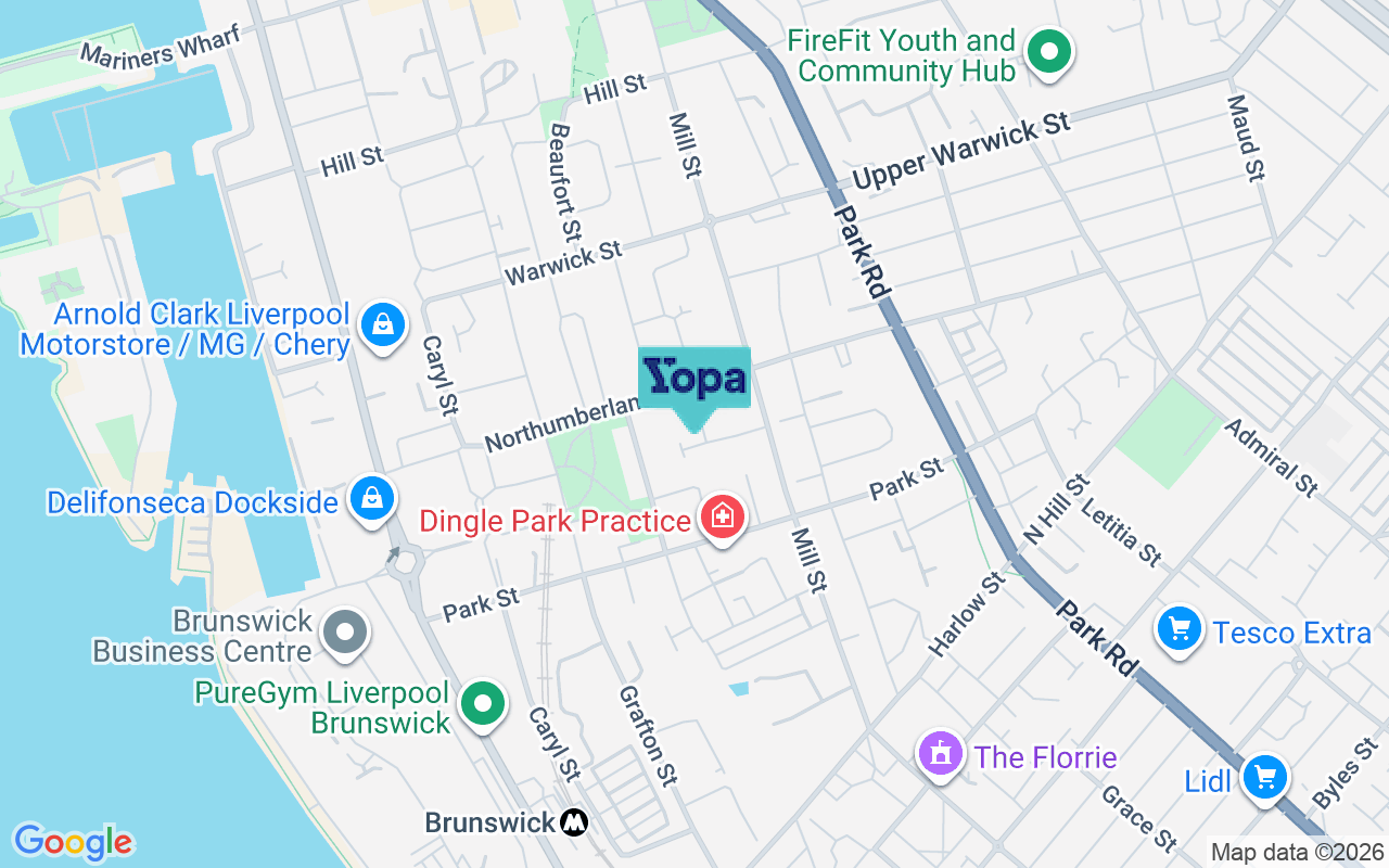 Map showing the location of L8 6AE
