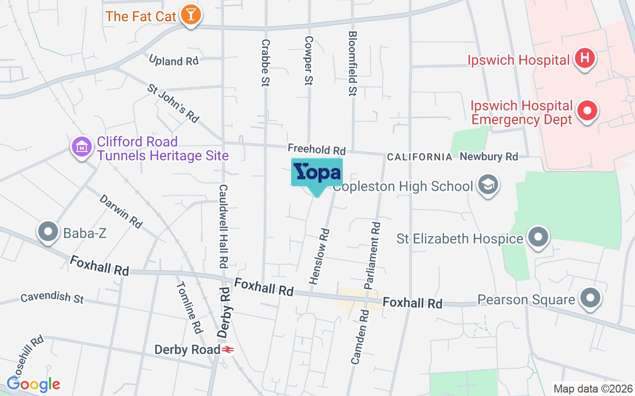 Map showing the location of IP4 5EQ