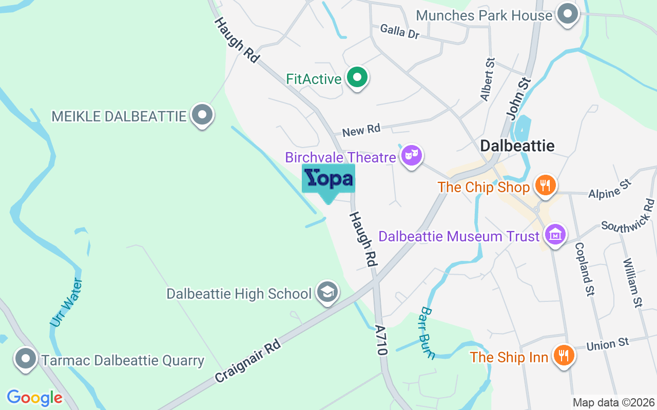 Map showing the location of DG5 4RD