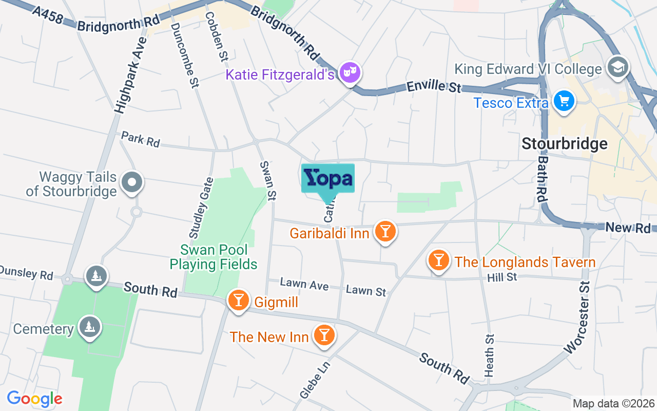 Map showing the location of DY8 3XA