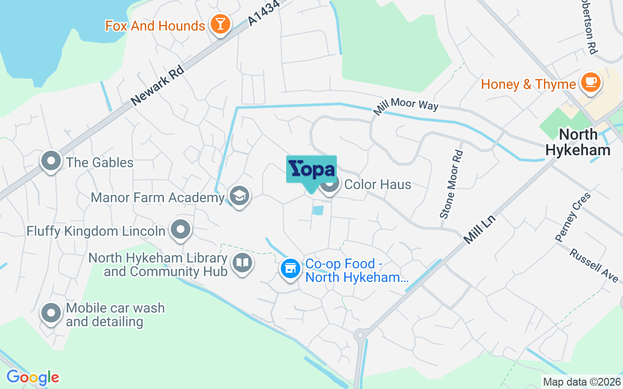 Map showing the location of LN6 9ZD