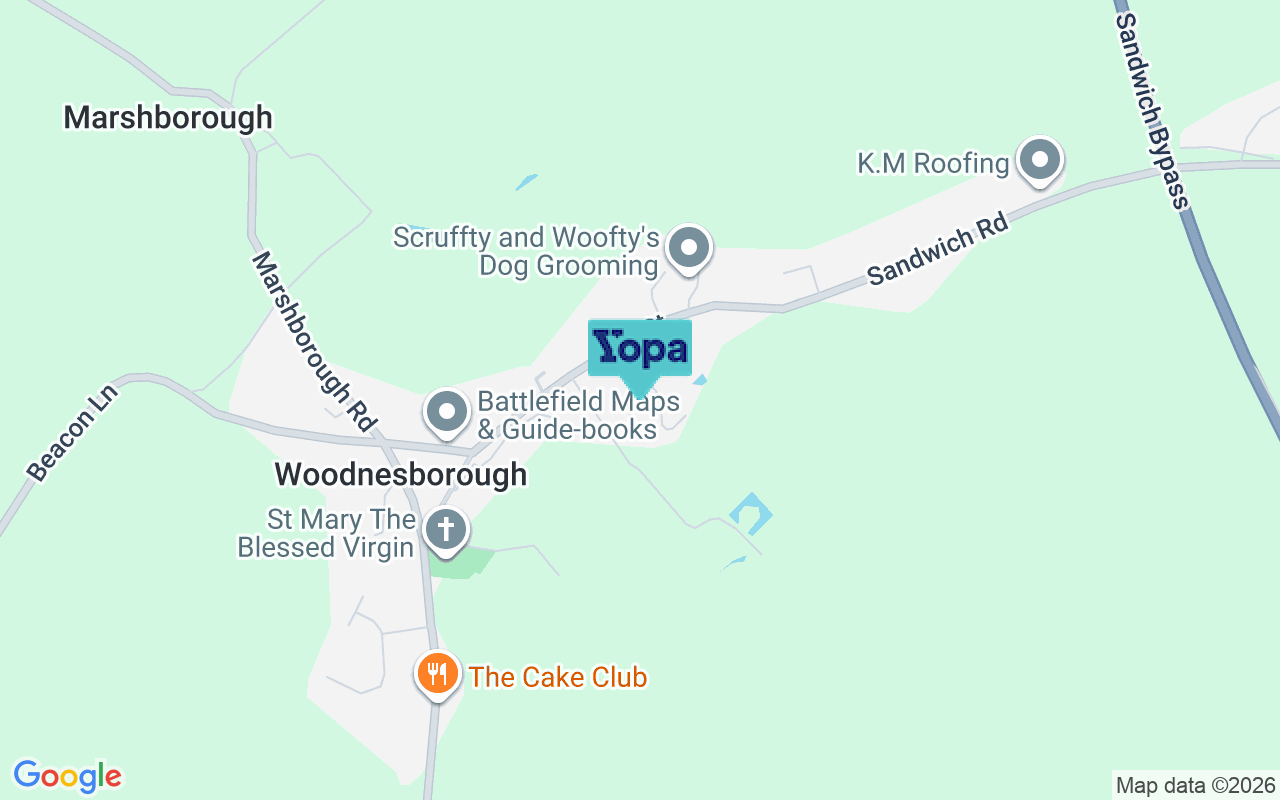 Map showing the location of CT13 0NG
