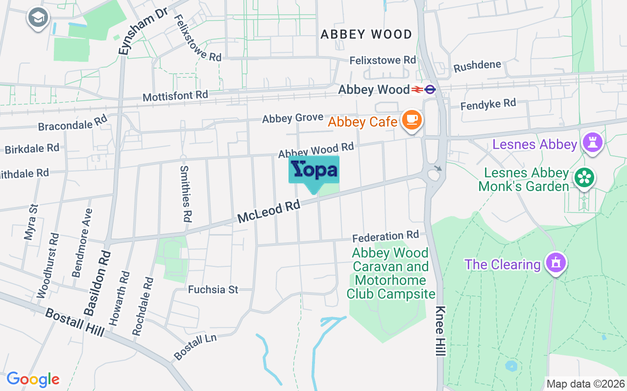 Map showing the location of SE2 0BN