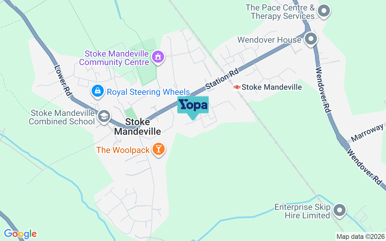 Map showing the location of HP22 5TW