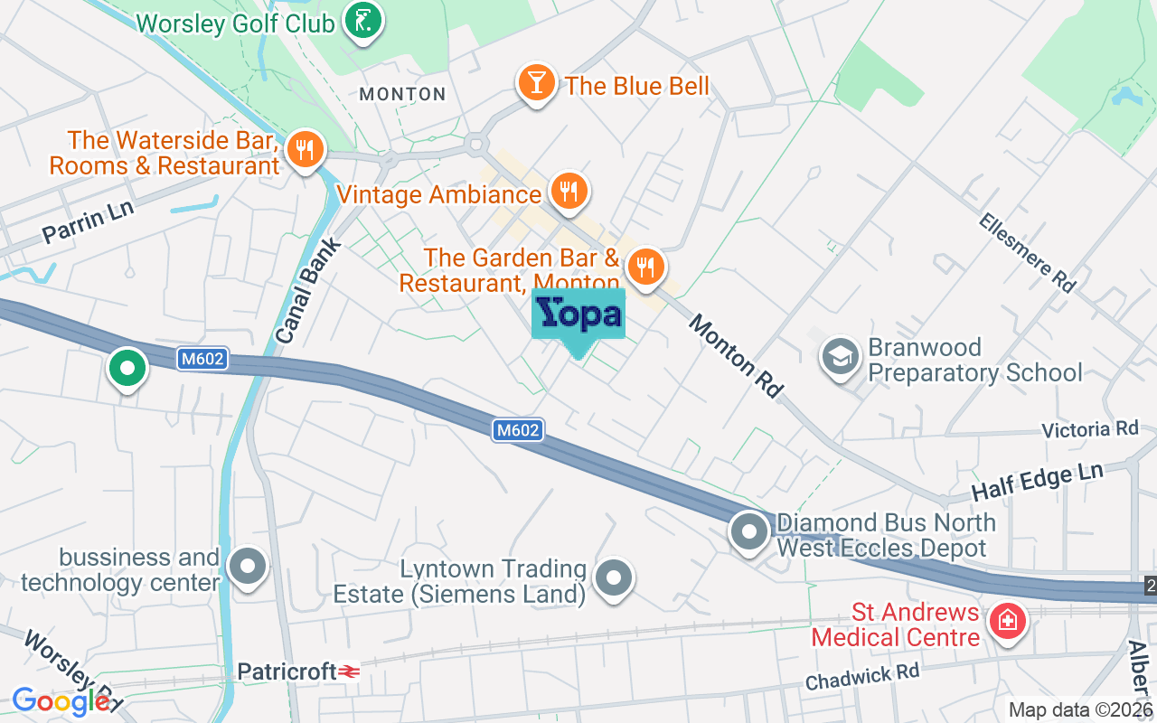 Map showing the location of M30 9PD