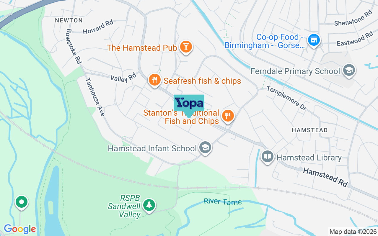 Map showing the location of B43 5BD