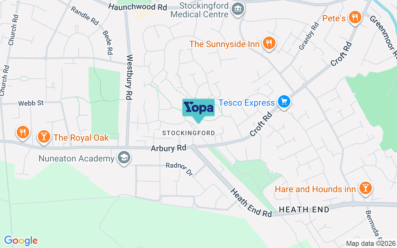 Map showing the location of CV10 8LW