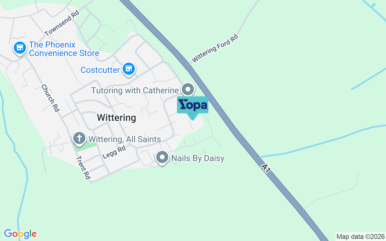 Map showing the location of PE8 6EQ