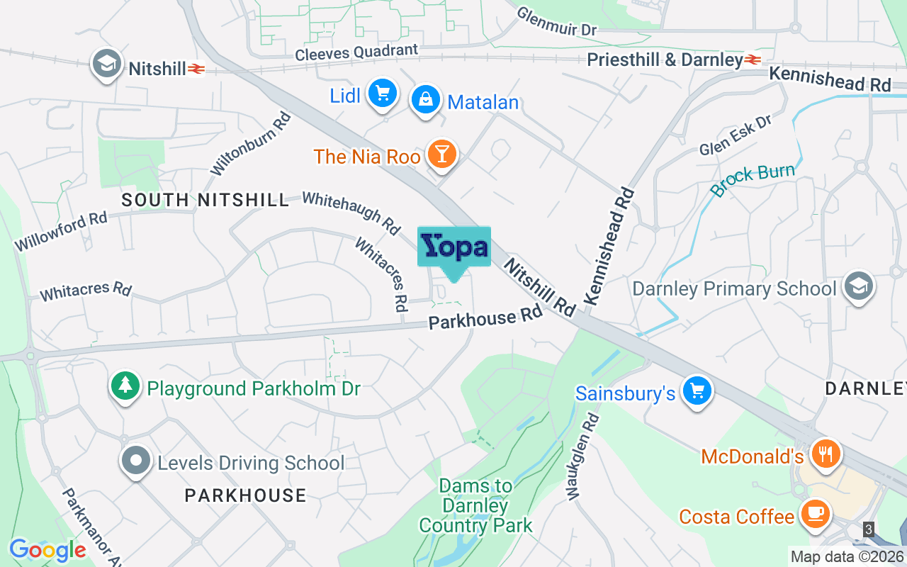 Map showing the location of G53 7JQ