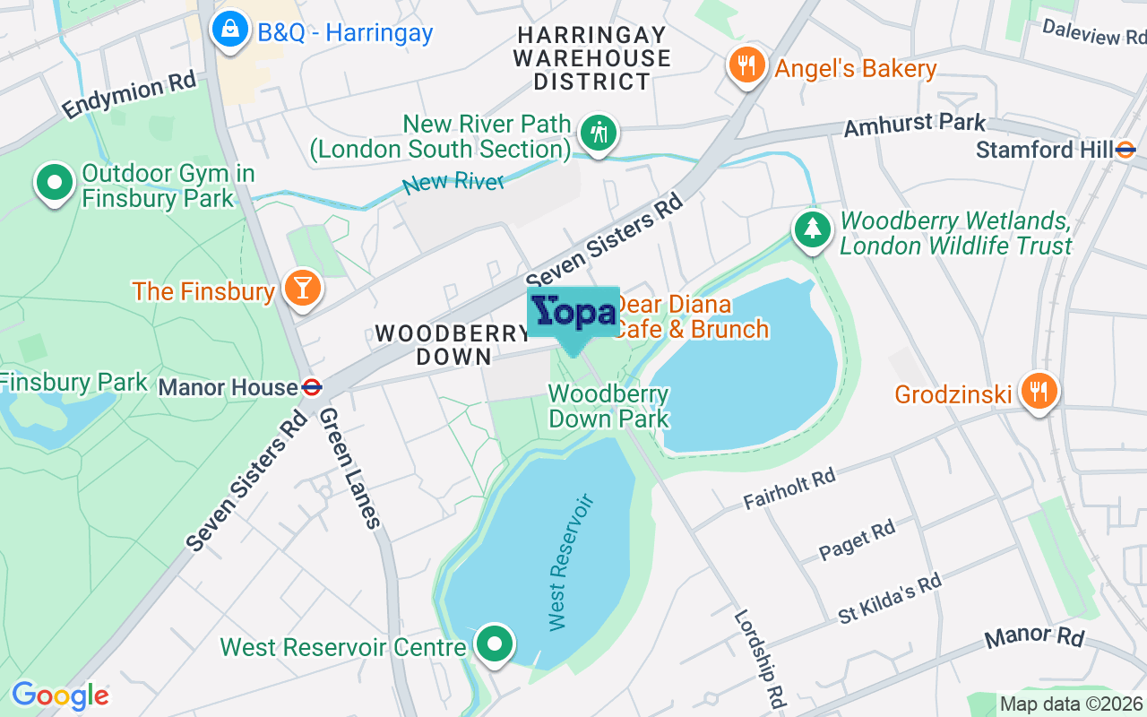 Map showing the location of N4 2BS