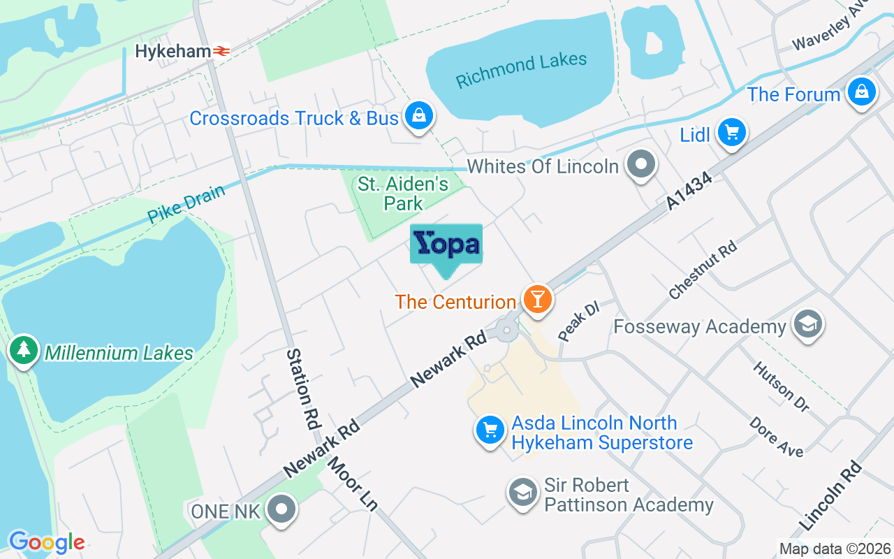 Map showing the location of LN6 8RD