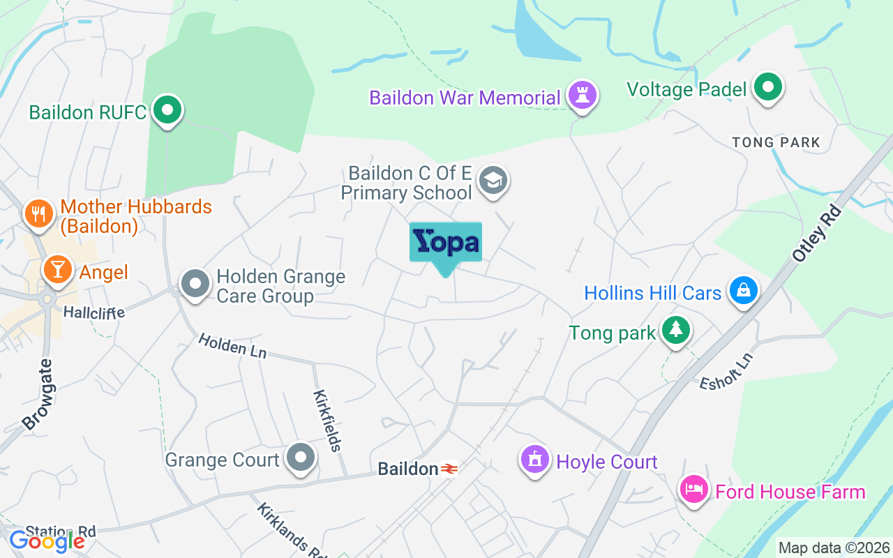 Map showing the location of BD17 6TA