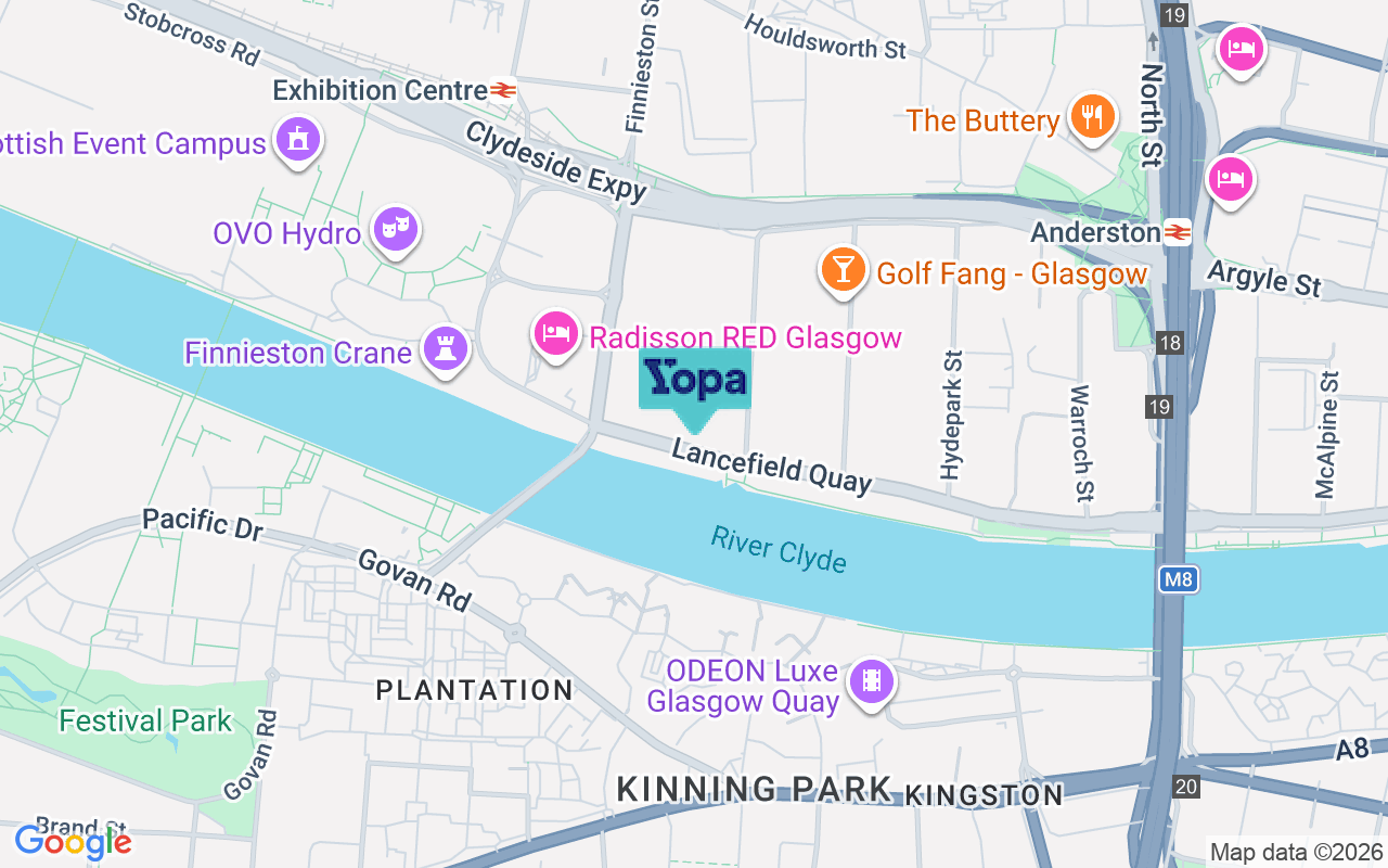 Map showing the location of G3 8HF