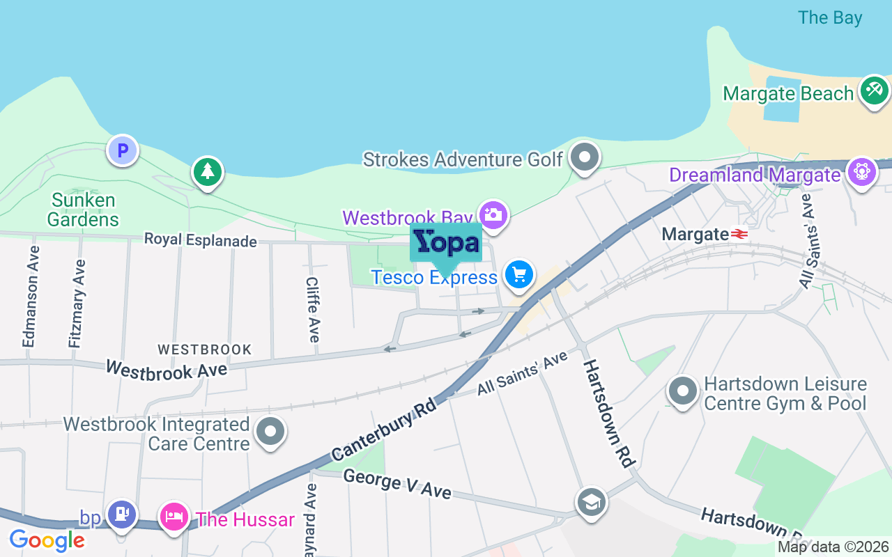 Map showing the location of CT9 5DN