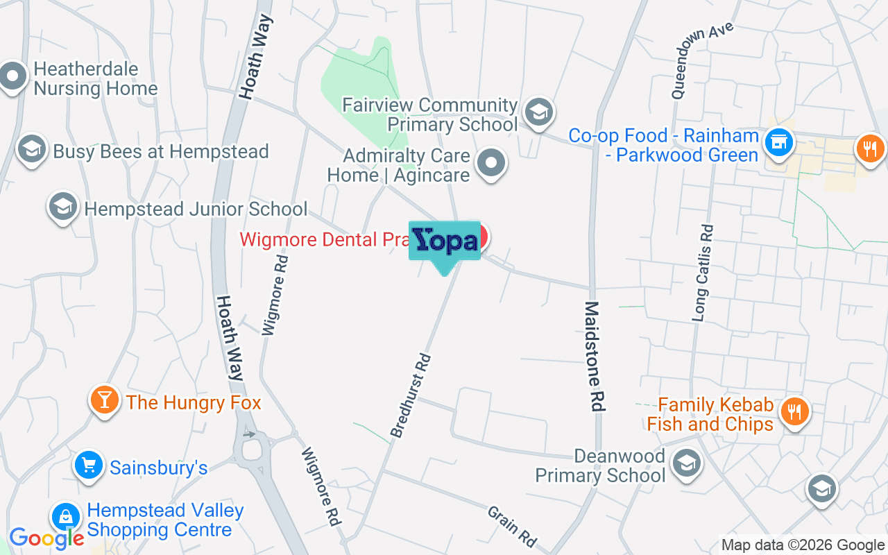 Map showing the location of ME8 0QU
