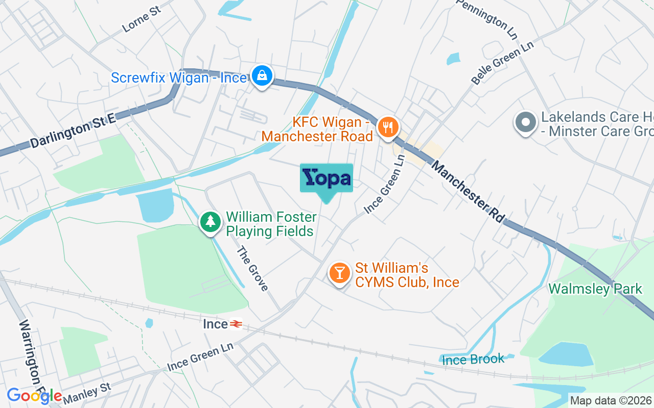 Map showing the location of WN2 2BJ