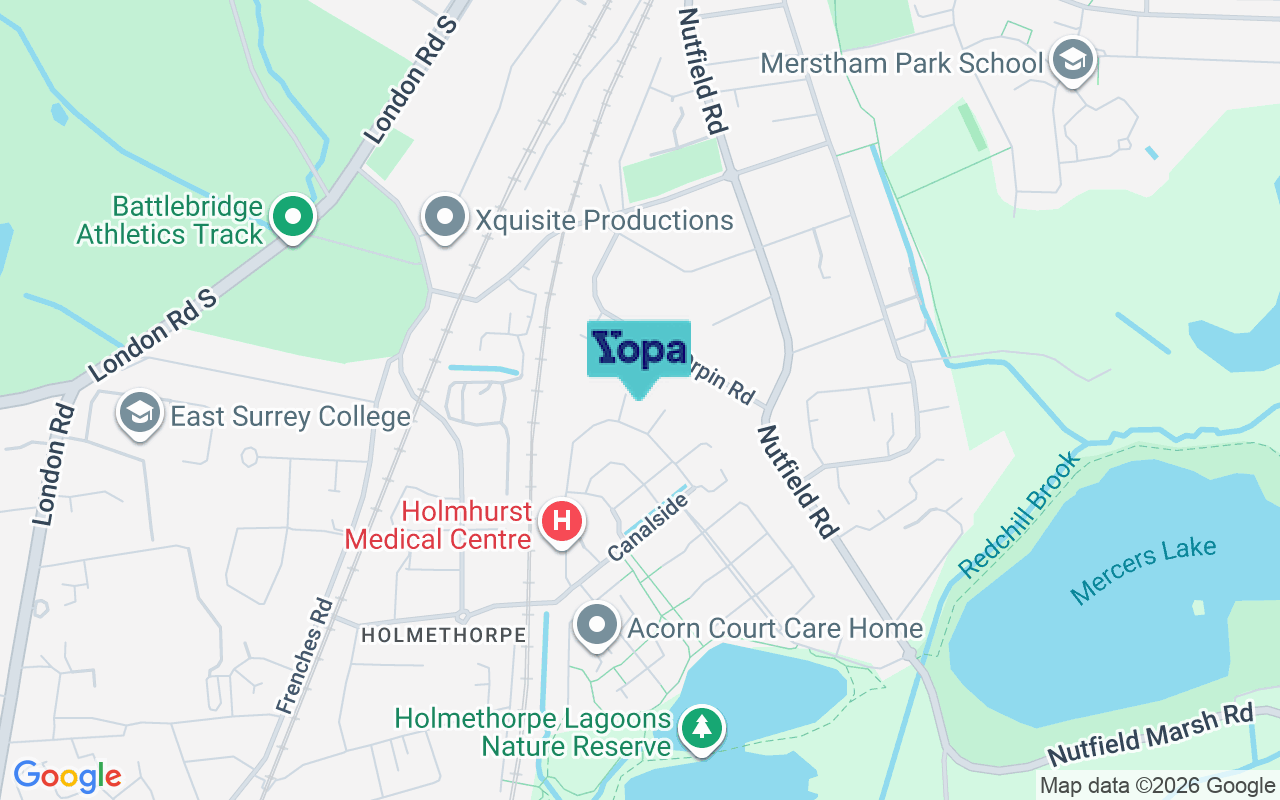 Map showing the location of RH1 2FJ