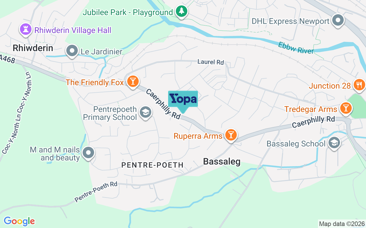 Map showing the location of NP10 8LS
