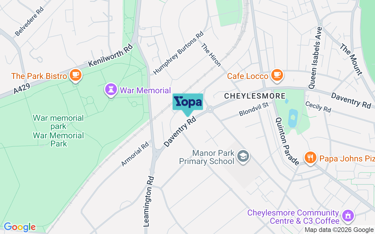 Map showing the location of CV3 5DJ