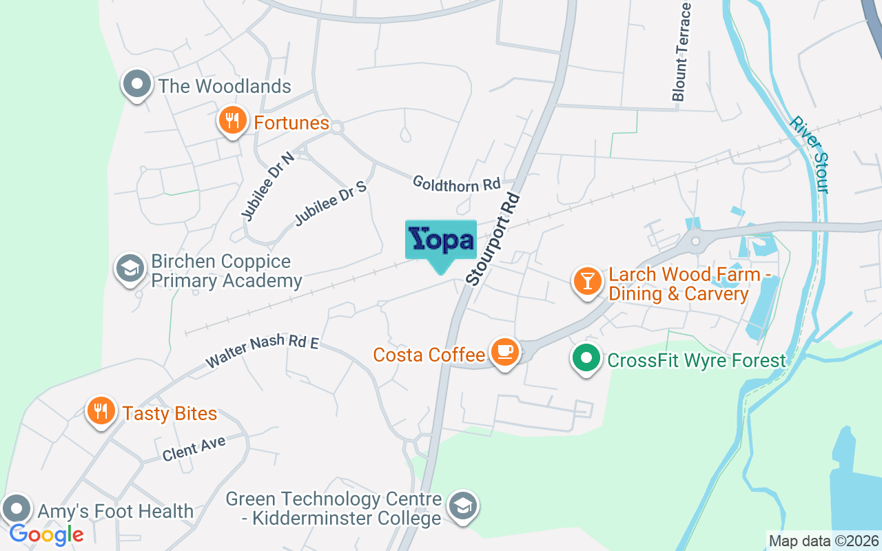 Map showing the location of DY11 7BS