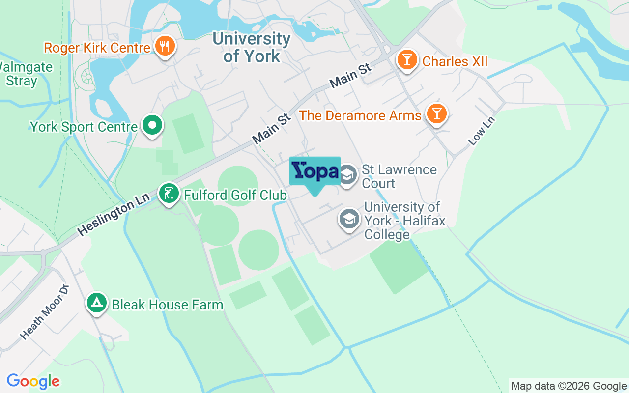 Map showing the location of YO10 5ER