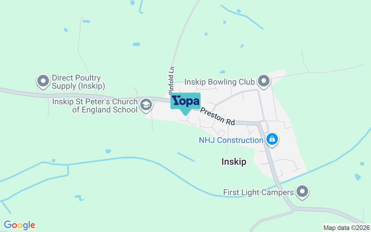 Map showing the location of PR4 0SP