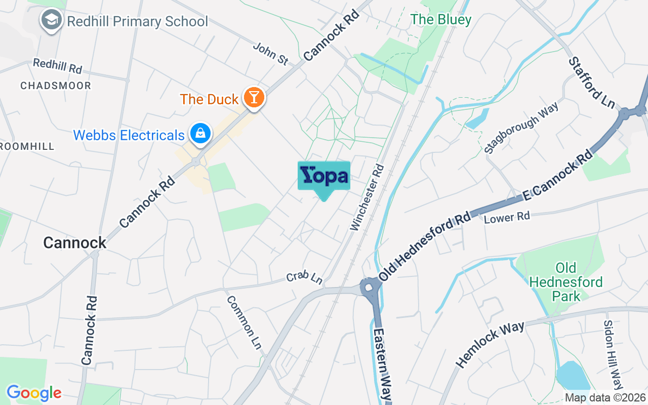 Map showing the location of WS11 6EQ
