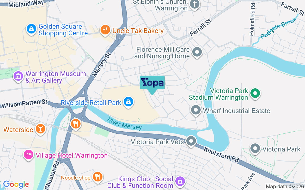 Map showing the location of WA1 2JR