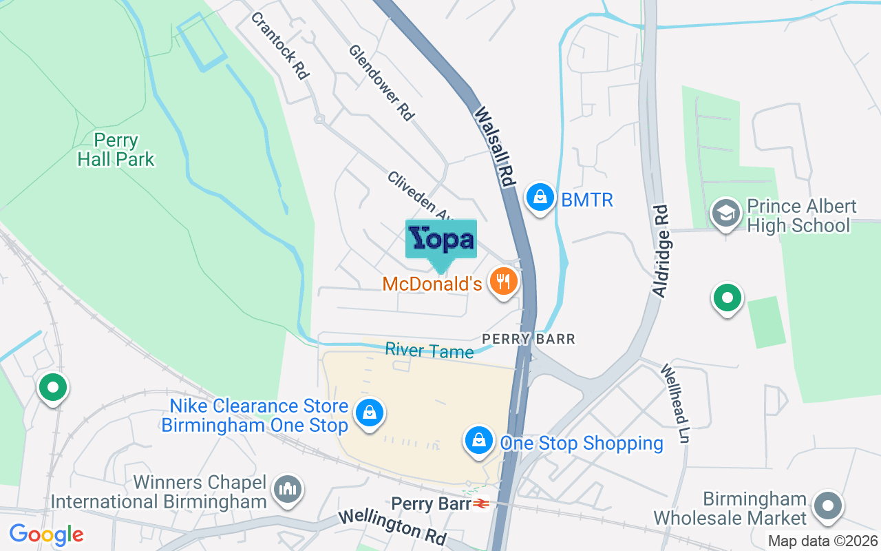 Map showing the location of B42 1RE