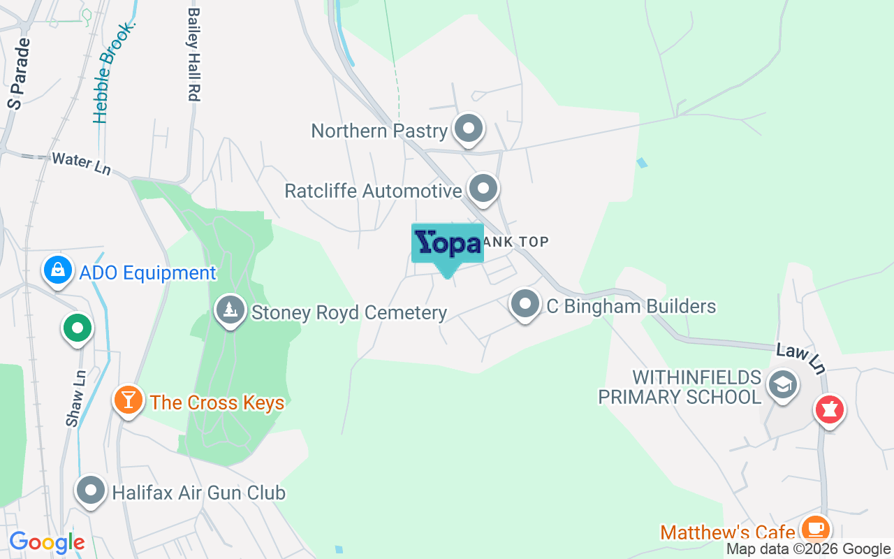 Map showing the location of HX3 9PQ