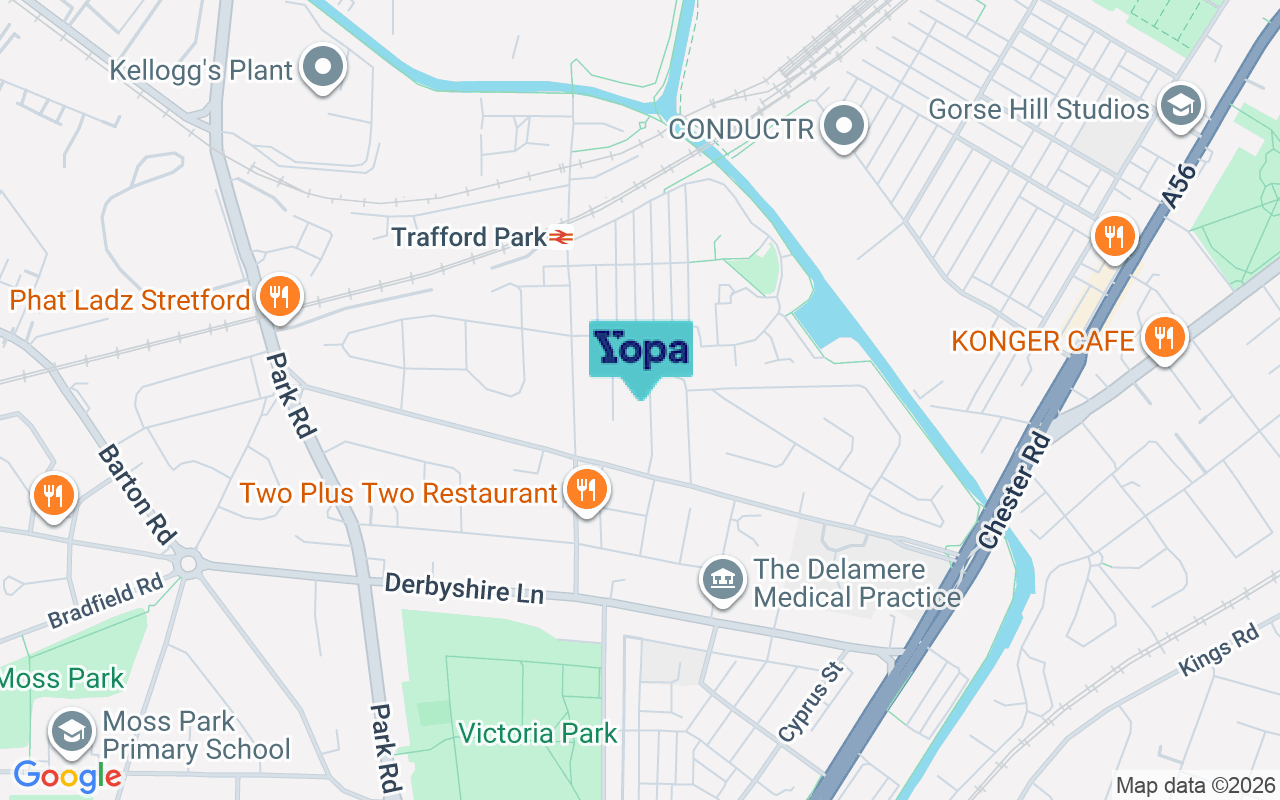 Map showing the location of M32 0DU