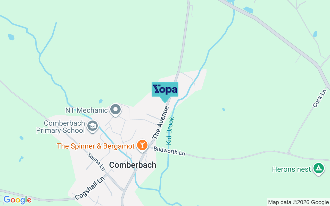 Map showing the location of CW9 6HT