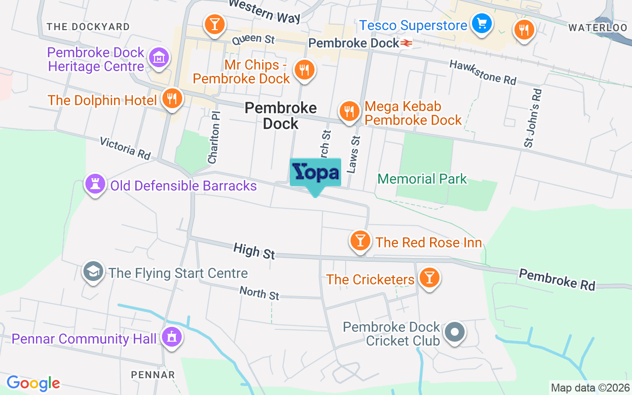 Map showing the location of SA72 6BD