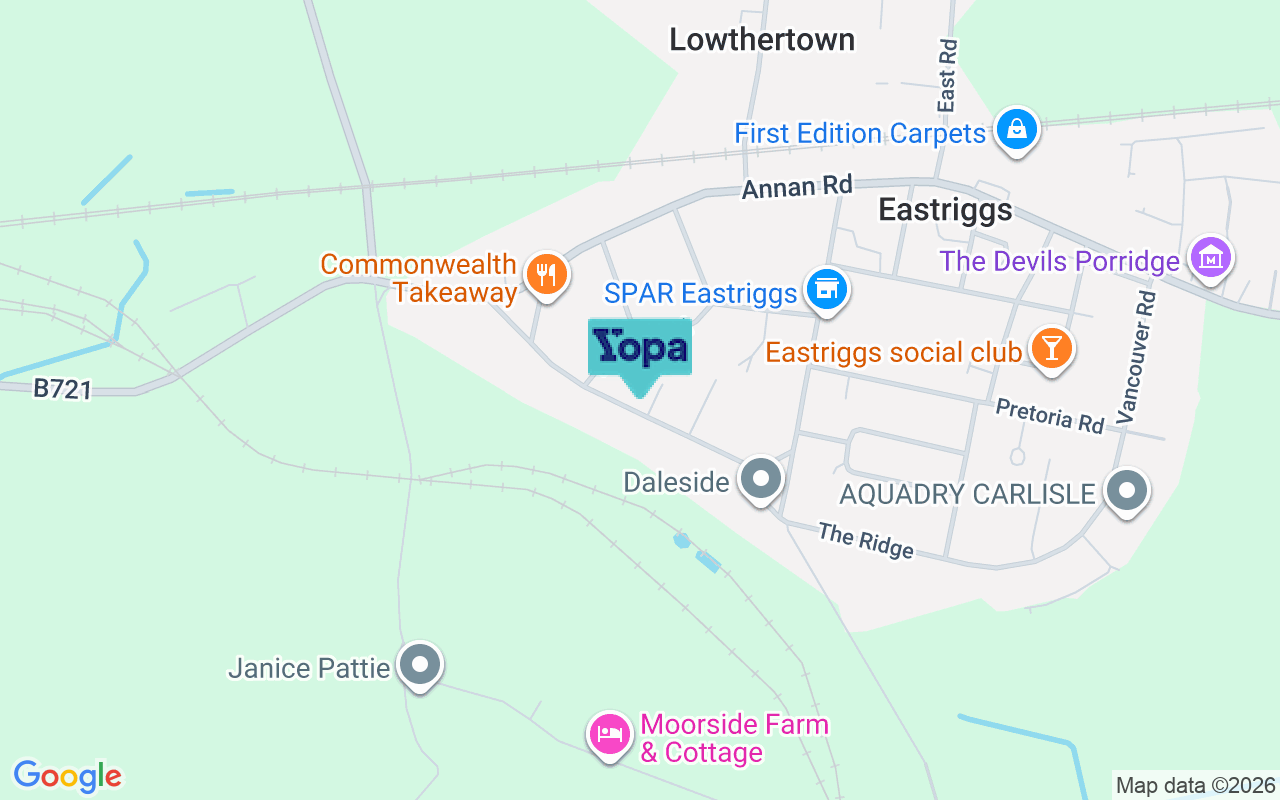 Map showing the location of DG12 6NN