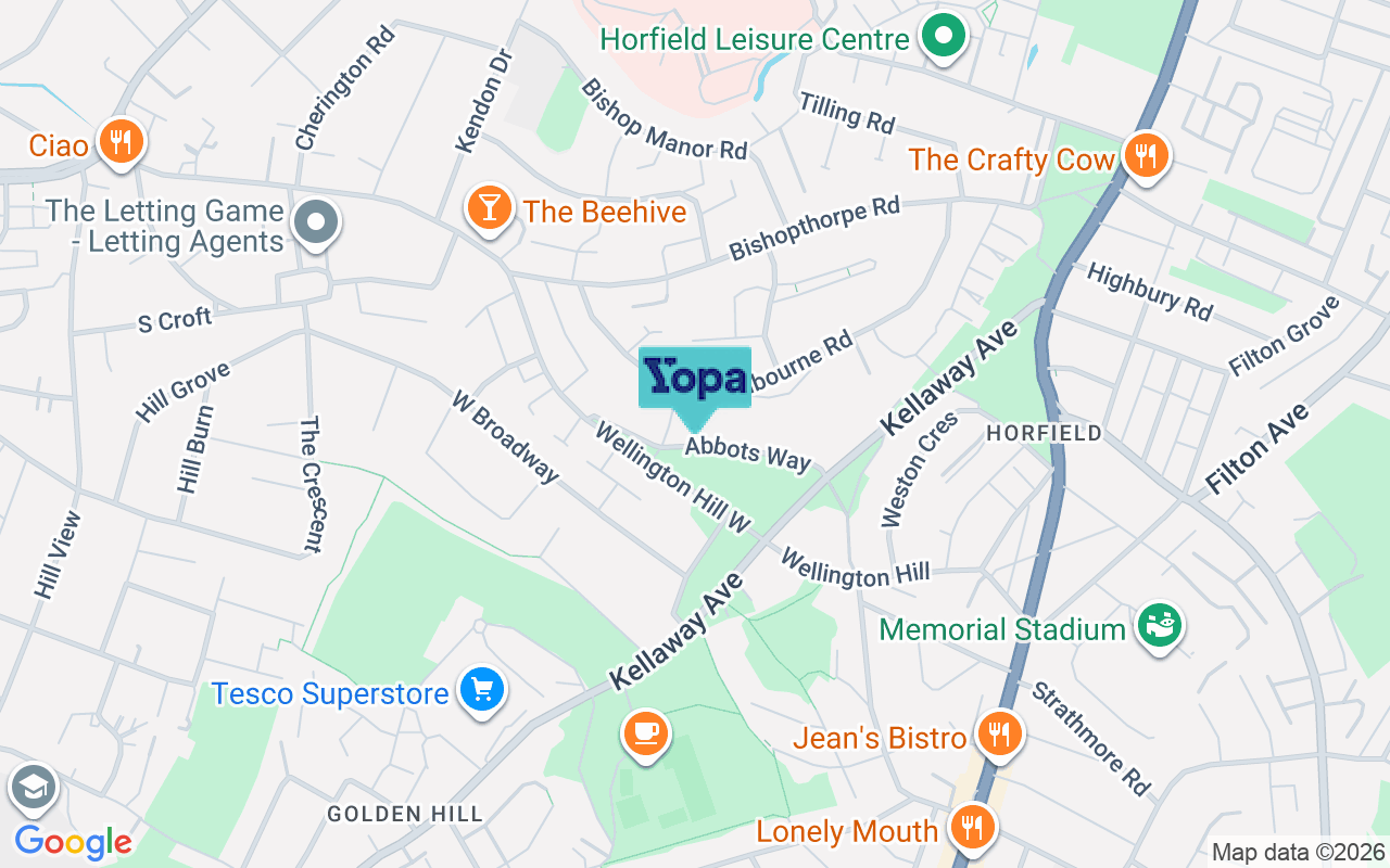 Map showing the location of BS9 4SW